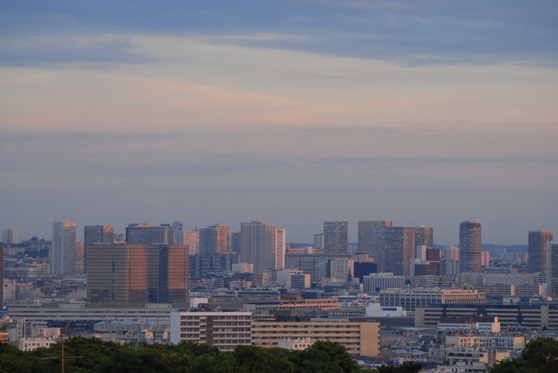 Fin d'après-midi sur les tours du sud de Paris