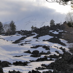 Neige de printemps sur les flancs de l'Etna