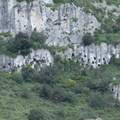 Des centaines de tombes dans les falaises