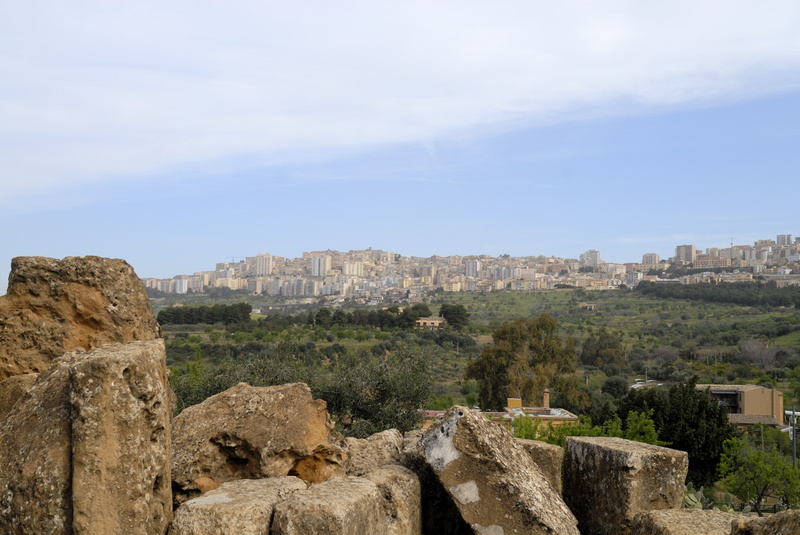 Agrigente vue du Tempio di Eracle