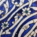 Mosaïque bleue et blanche de la mosquée d'été