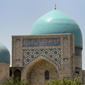 Le pichtak (fronton)  richement calligraphié de la mosquée Kok Goumbaz