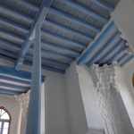 Le plafond bleu de la mosquée de la médersa Ouloug Beg