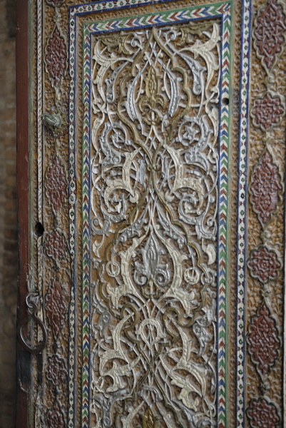 Détail de porte polychrome (Chah-i-Zinda)