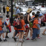 Traversée de groupe scolaire