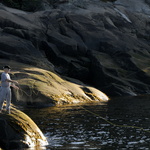 Pêcheur au lancer