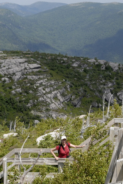 En s'approchant du sommet du Mont du Lac-des Cygnes, le paysage d'élargit