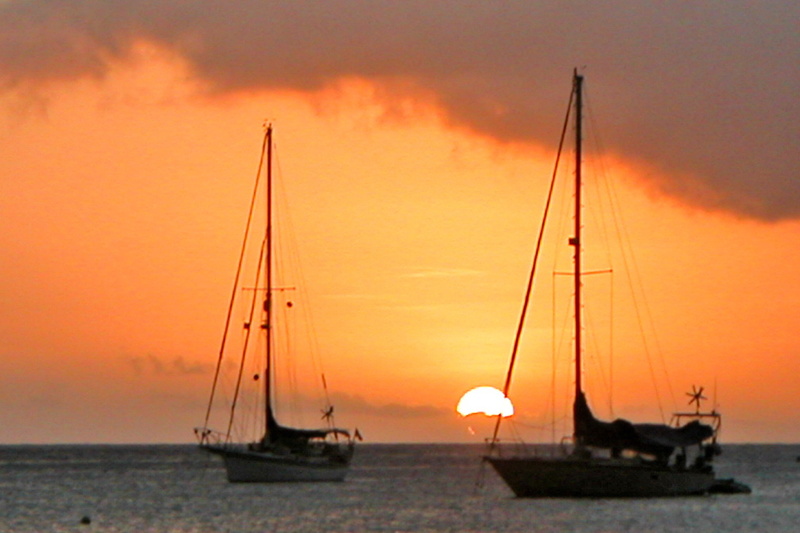 Coucher de soleil sur Grande Anse d'Arlet