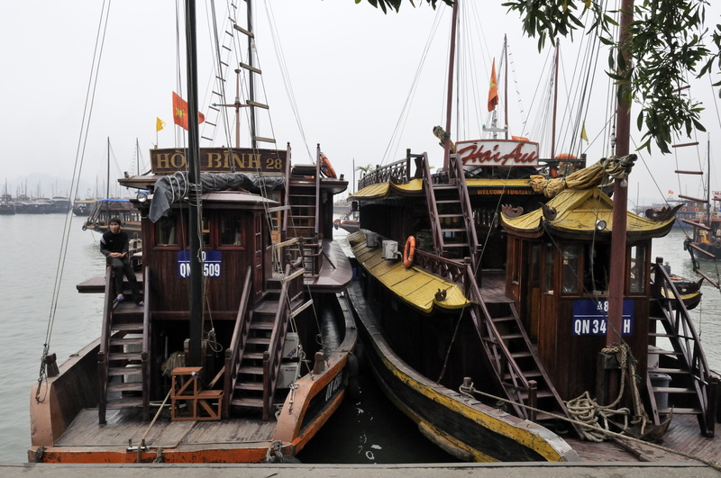 Construits en bois, les bateaux ne rappelent que vaguement les jonques d'antant