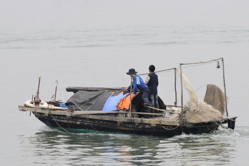 En route vers le lieu de pêche