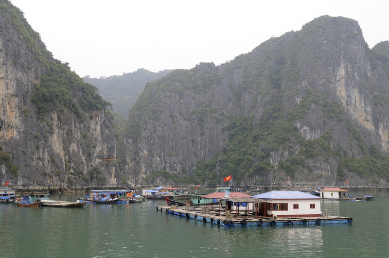 Village flottant près de Dau Go