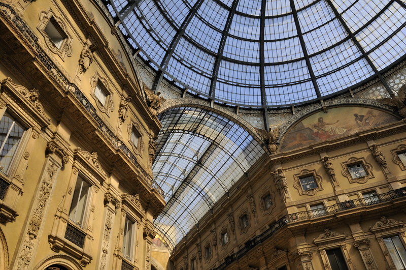 La place centrale de la galerie Vittorio Emmanuele II