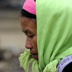 Femme au foulard vert