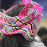 Foulard et beaux cheveux