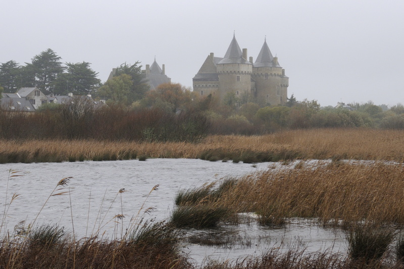 Le Château de Suscinio par fort mauvais temps