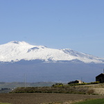 Ferme sur fond d'Etna