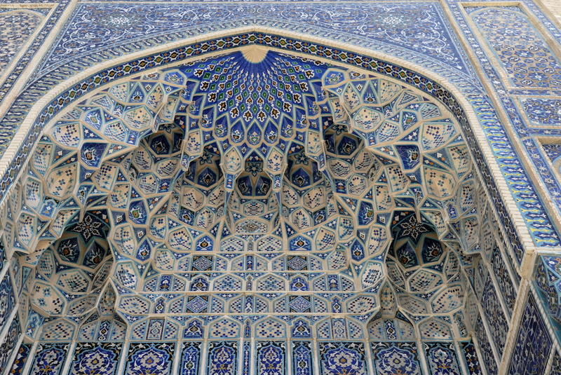 Mosaïques bleues du portique Mohammed Sultan