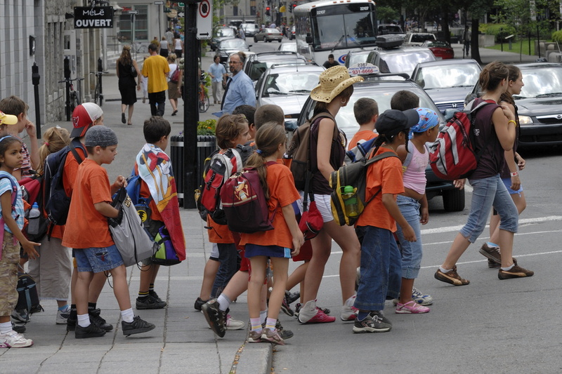 Traversée de groupe scolaire