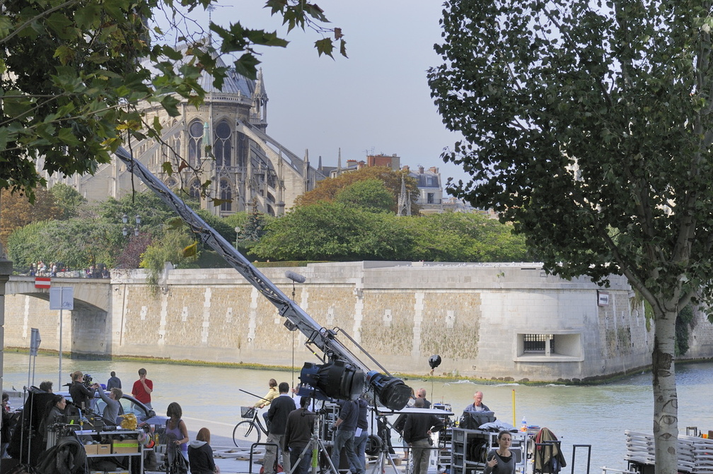 Tournage sur les bords de Seine