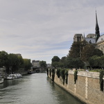 Ciel gris, bras de Seine et Notre-Dame