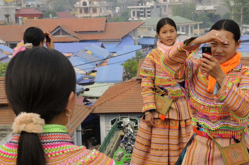 Et hop, une photo souvenir du marché de Bac Ha !